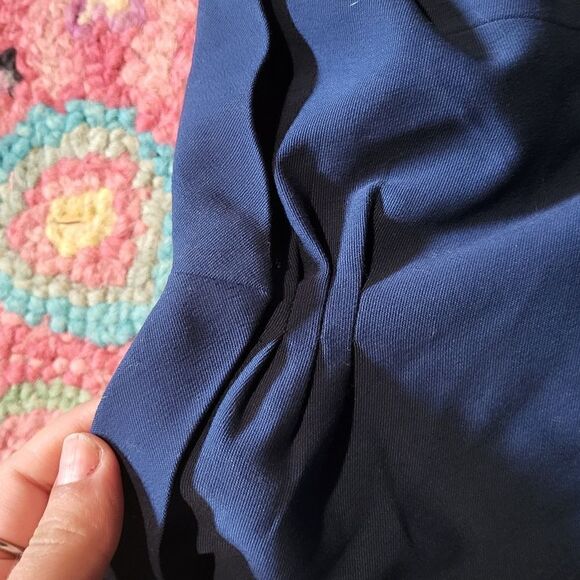 BCBGMAXAZRIA Annika Strapless Layered Cocktail Dress Blue 2 - Picture 3 of 6